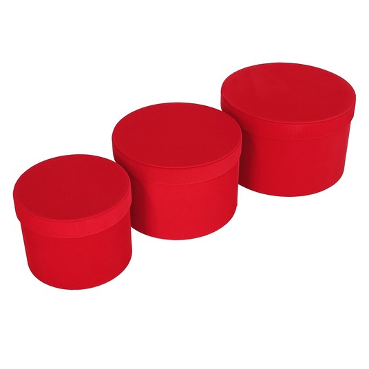 Pudełka okrągłe z weluru s/3 śr 25cm/16cm -zdjęcie numer 1