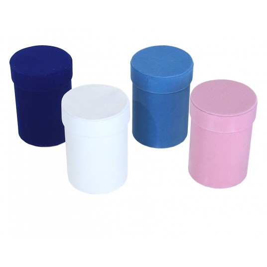 Pudełka tekturowe welurowe mix kol.śr 9cm/13cm -zdjęcie numer 1