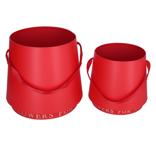 Pudełko czerwone s/2 śr 23cm/21cm -zdjęcie numer 1