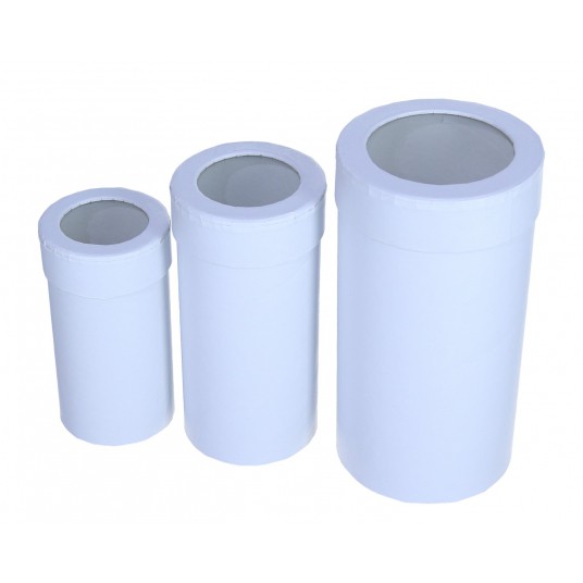 Pudełko okrągłe białe s/3 śr 10cm/18cm -zdjęcie numer 2
