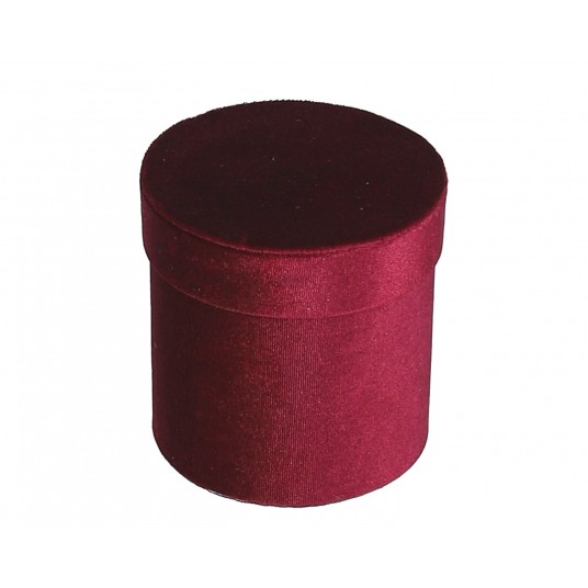 Pudełko okrągłe bordowe śr 11cm/11,5cm -zdjęcie numer 1