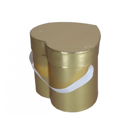 Pudełko złote serce 13cm/15cm/13cm -zdjęcie numer 1