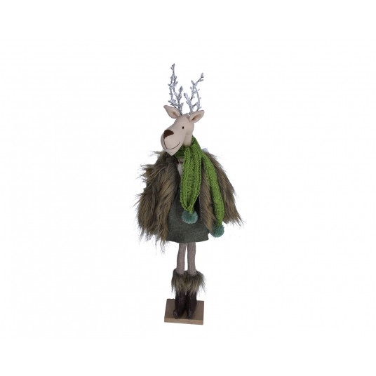 Renifer w brązowo-zielonym futerku 57cm/18cm -zdjęcie numer 1