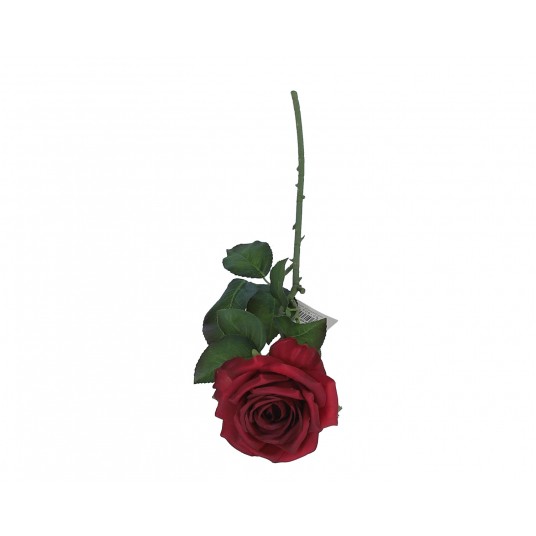 Róża bordowa na łodydze 52cm -zdjęcie numer 1