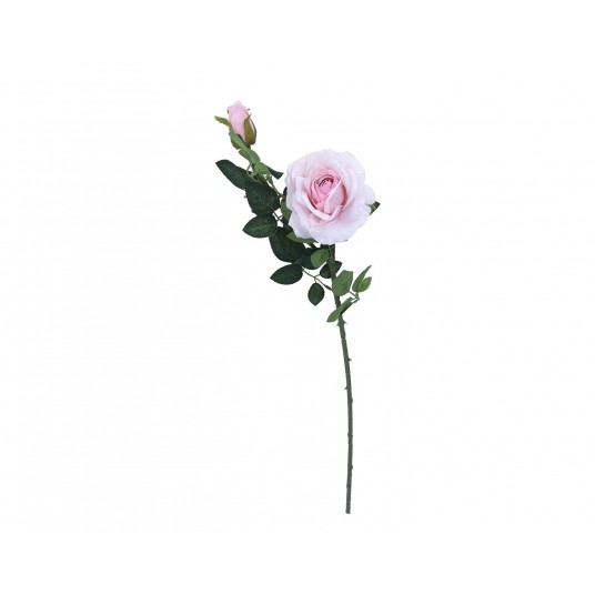 Róźa róźowa z pąkiem na łodydze 68cm -zdjęcie numer 1