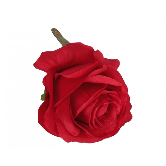 Róża wyrobowa czerwona 9cm/6cm op=12szt. -zdjęcie numer 1