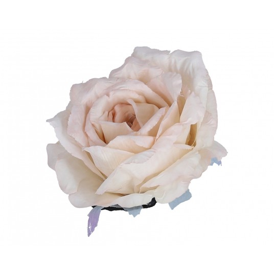 Róza wyrobowa kremowo-rózowa h 8,5cm d 10cm -zdjęcie numer 1