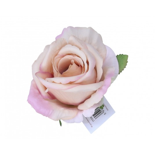 Róźa wyrobowa łososiowo-róźowa 6cm/8cm -zdjęcie numer 1