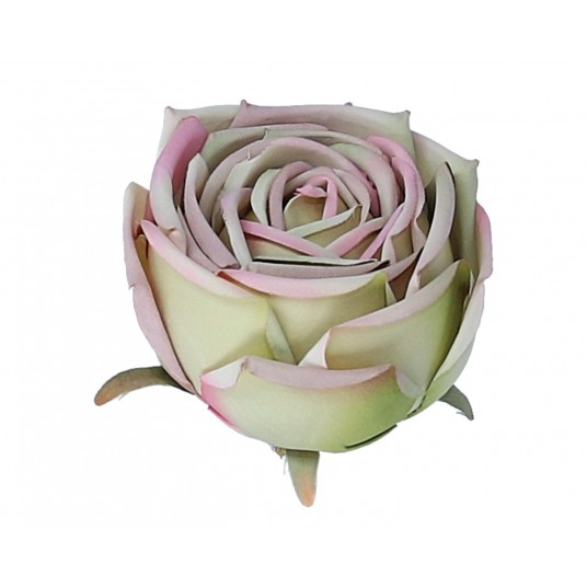 Róźa wyrobowa zielono-róźowa śr 7cm/5cm -zdjęcie numer 1