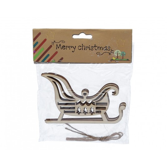 Sanki naturalne z drewna op=3 szt 7cm /10cm -zdjęcie numer 1