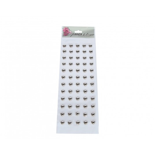 Serca srebro- metaliczne rz12x5 12mm -zdjęcie numer 2