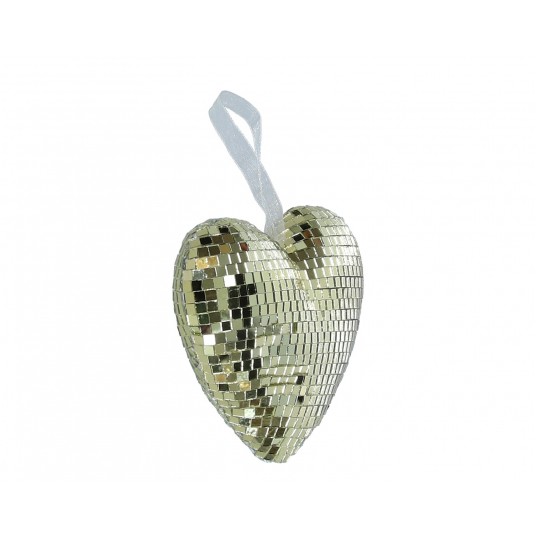 Serce złote do dekoracji 12cm/14cm -zdjęcie numer 1