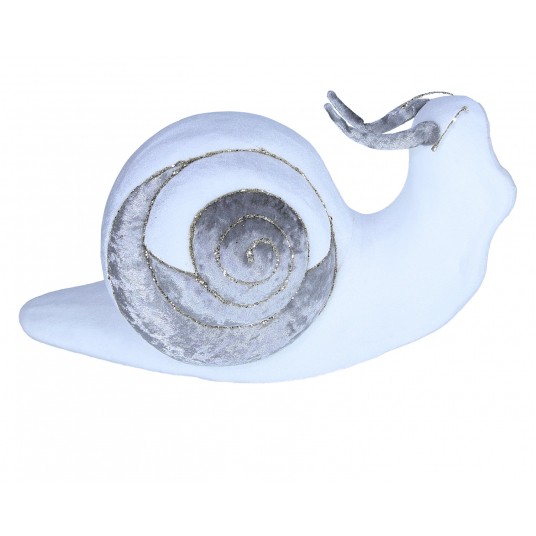 Ślimak biało-szary do dekoracji 30cm/43cm -zdjęcie numer 1