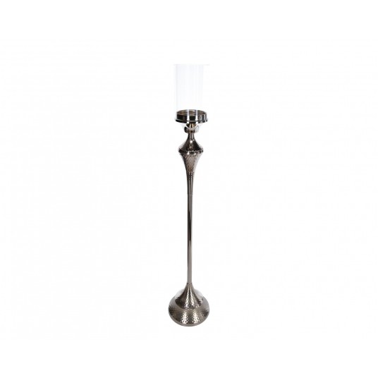Świecznik złoty do dekoracji + szkło śr 18cm/97cm -zdjęcie numer 1