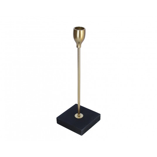 Świecznik złoty ozdobny 25cm -zdjęcie numer 1