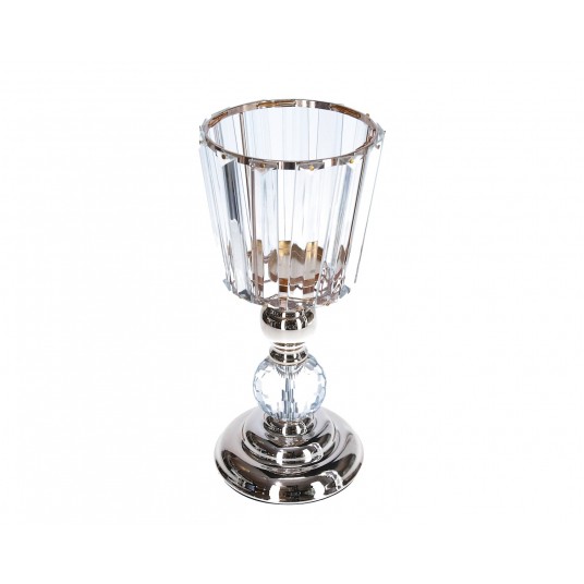 Świecznik złoty śr 12cm/29cm -zdjęcie numer 2