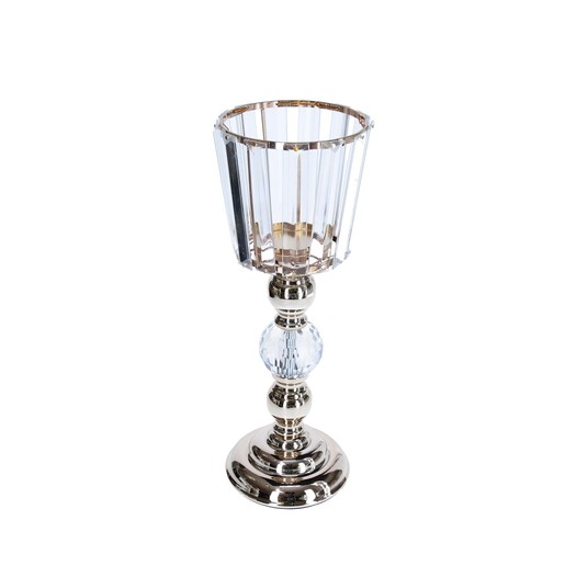 Świecznik złoty śr 12cm/35cm -zdjęcie numer 1