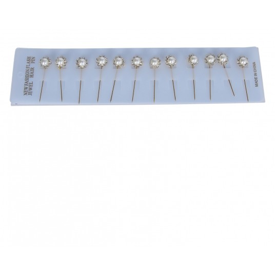 Szpilki ozdobne op.12szt 1,3x5cm -zdjęcie numer 1