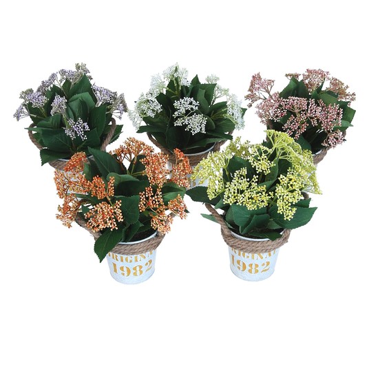 Sztuczne kwiaty w doniczce mix kol. 25cm -zdjęcie numer 1