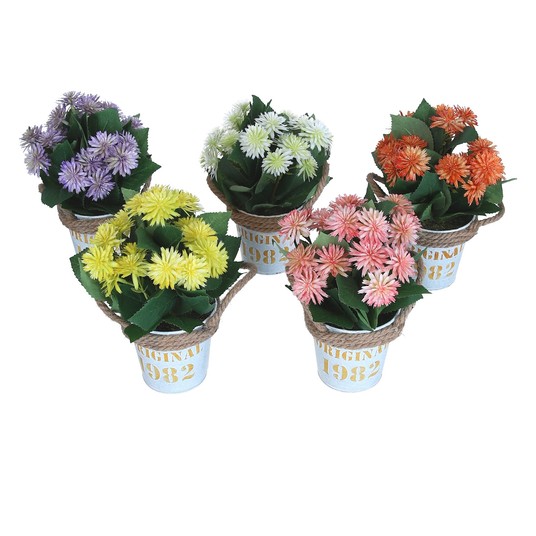 Sztuczne kwiaty w doniczce mix kol. 25cm -zdjęcie numer 1