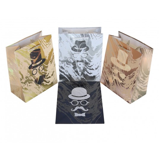 Torebka ozdobna mix kol. 23cm/18cm/10cm -zdjęcie numer 1