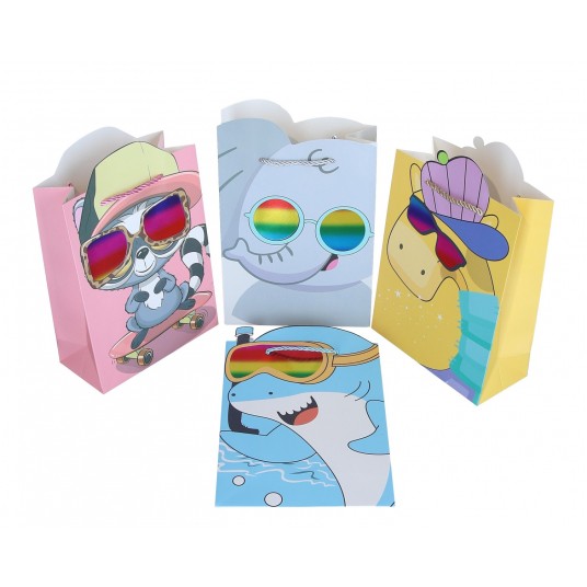Torebka ozdobna mix kol 27cm/18cm/8cm -zdjęcie numer 1