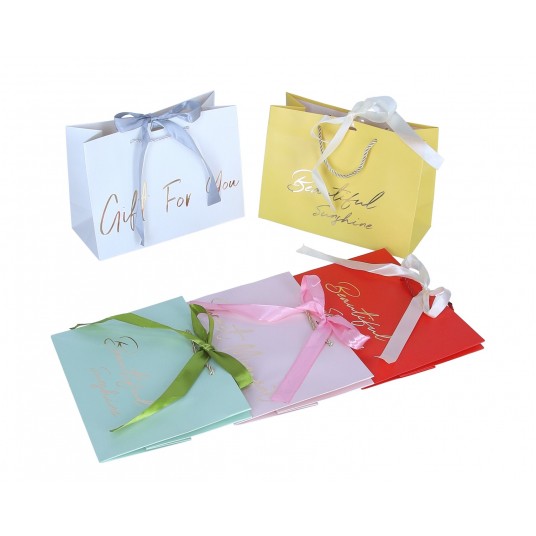 Torebka papierowa mix 5 kol. 17cm/23cm/10cm -zdjęcie numer 1