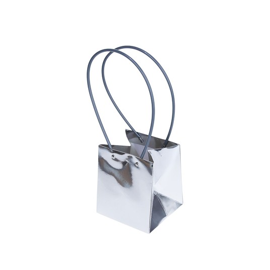 Torebka srebrna na kwiaty 15cm/13cm/12cm -zdjęcie numer 1