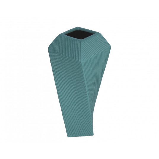 Wazon ozdobny zielony śr 12cm/28cm -zdjęcie numer 1