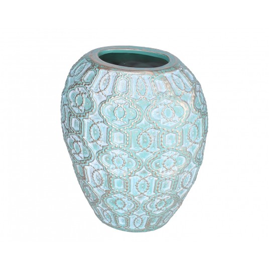 Wazon turkusowo-złoty 20cm/27cm -zdjęcie numer 1