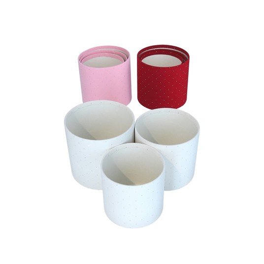 Welurowe pudełka prezentowe s/3 śr 18cm/17cm -zdjęcie numer 1