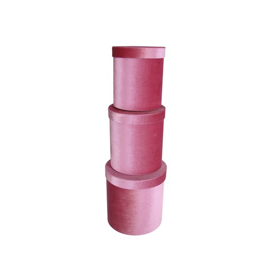 Welurowe pudełka prezentowe s/3 śr 23cm/25cm -zdjęcie numer 1