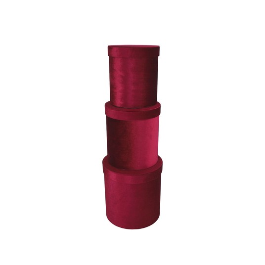 Welurowe pudełka prezentowe s/3 śr 24cm/25cm -zdjęcie numer 1