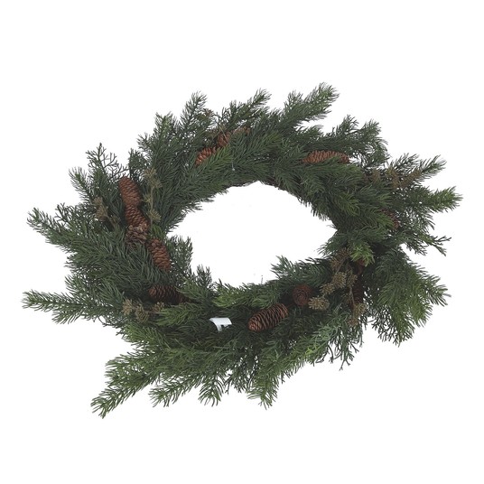 Wianek z jodły z szyszkami śr 55cm -zdjęcie numer 1