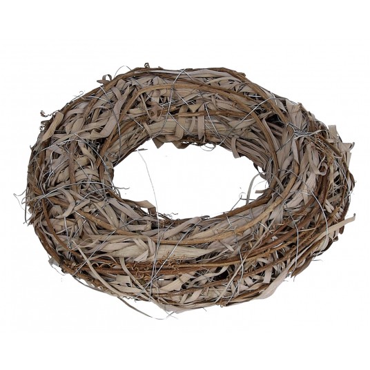 Wianek z suszonego naturalnego ratanu śr 28cm -zdjęcie numer 1
