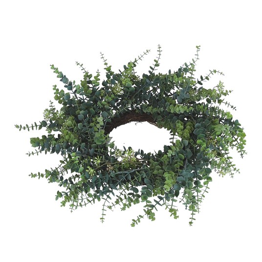 Wianek zodobny z eukaliptusa śr 50cm -zdjęcie numer 1
