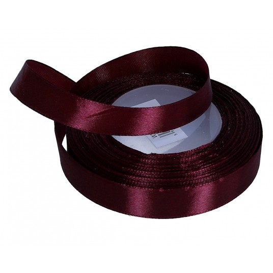 Wstązka atlasowa śliwka c. bordo 15mm / 25y -zdjęcie numer 1
