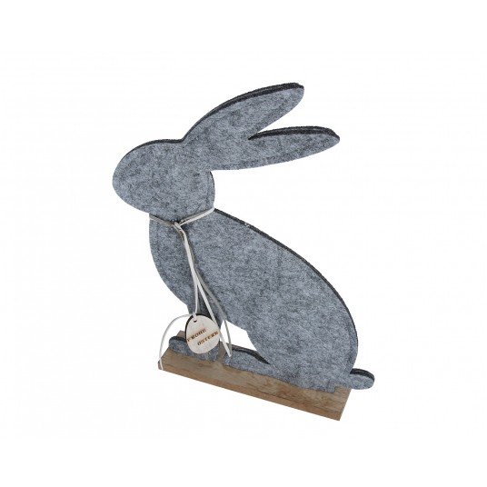 Zając szary na podstawce h 31cm l 18cm -zdjęcie numer 1