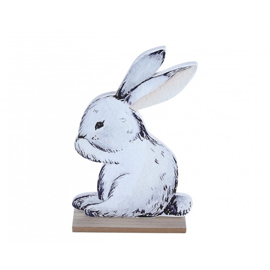 Zajączek biały na podstawce 25cm/15cm -zdjęcie numer 1
