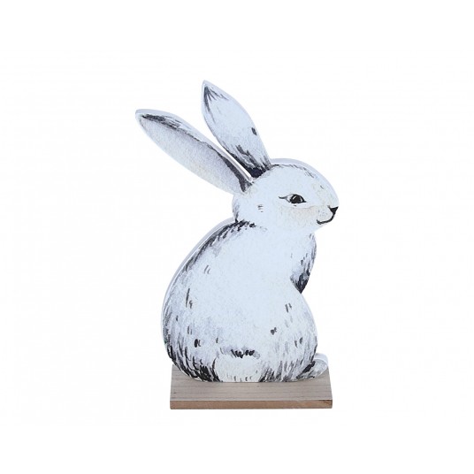 Zajączek biały na podstawce 27cm/13cm -zdjęcie numer 1
