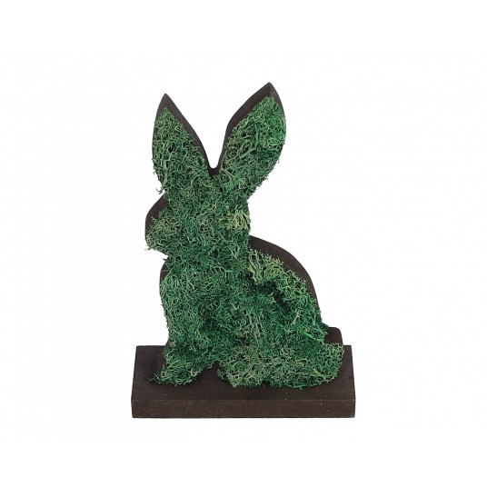 Zajączek pokryty zielonym mchem 22cm/14cm -zdjęcie numer 1