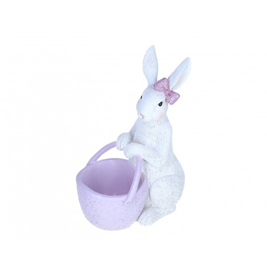 Zajączek wielkanocny z koszyczkiem 19cm/14cm -zdjęcie numer 1