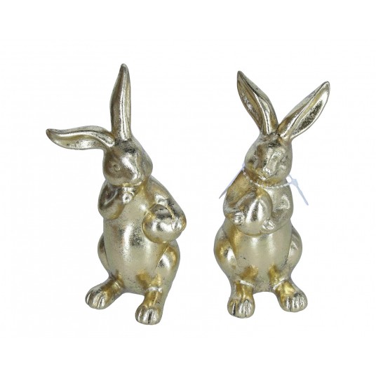 Zajączek złoty w parze 10cm/9cm/19cm -zdjęcie numer 1