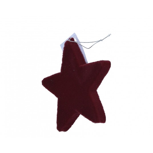 Zawieszka gwiazdka bordowa do kompozycji 13cm -zdjęcie numer 1