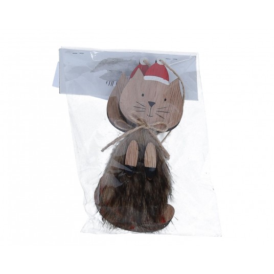 Zawieszki kotki w czapce i futerku 15cm /5cm -zdjęcie numer 1