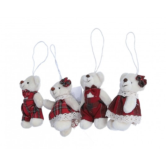 Zawieszki misie mix 4 wzory 8cm/4cm -zdjęcie numer 1