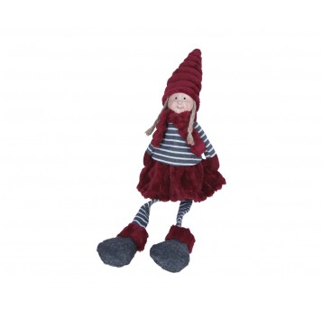 Anioł siedzący bordowy 50cm