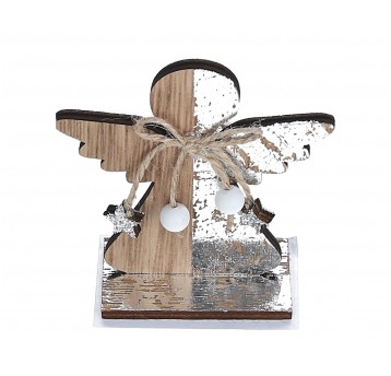 Aniolek naturalny ze srebrem 10cm /9cm