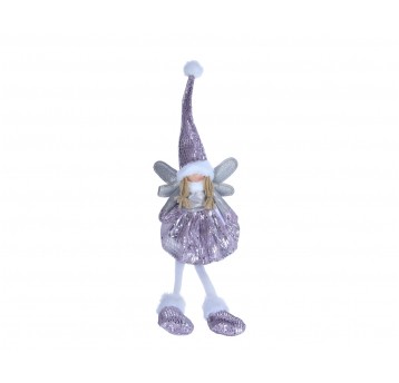 Aniołek siedzący z ledami fioletowy 60cm