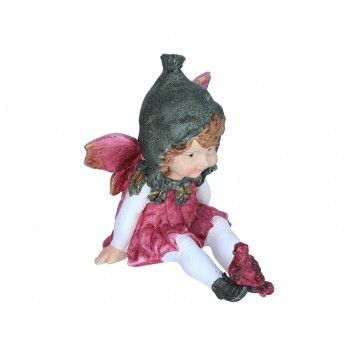 Aniołek siedzący z ptaszkiem 15cm/14cm